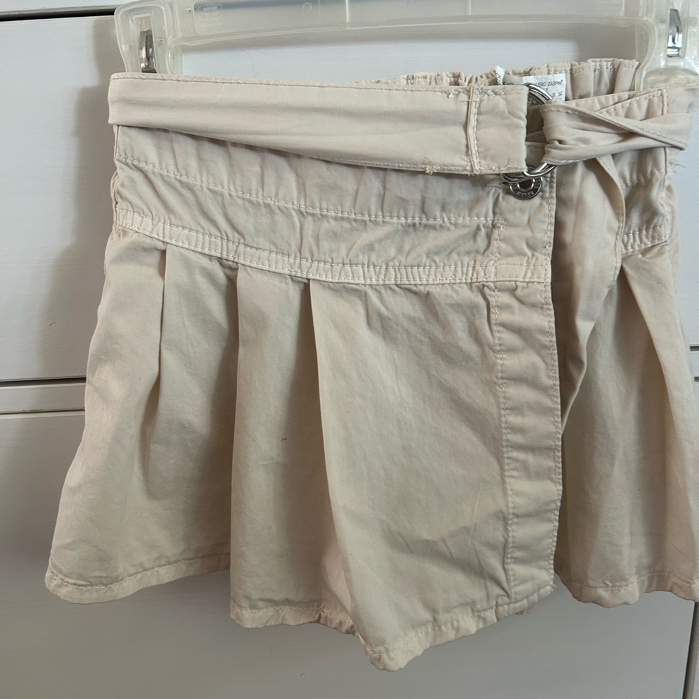 Zara Girls Tan Wrap Skirt/Shorts Size 9